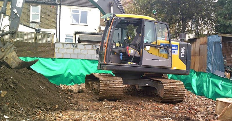 Removing Japanese knotweed from building site